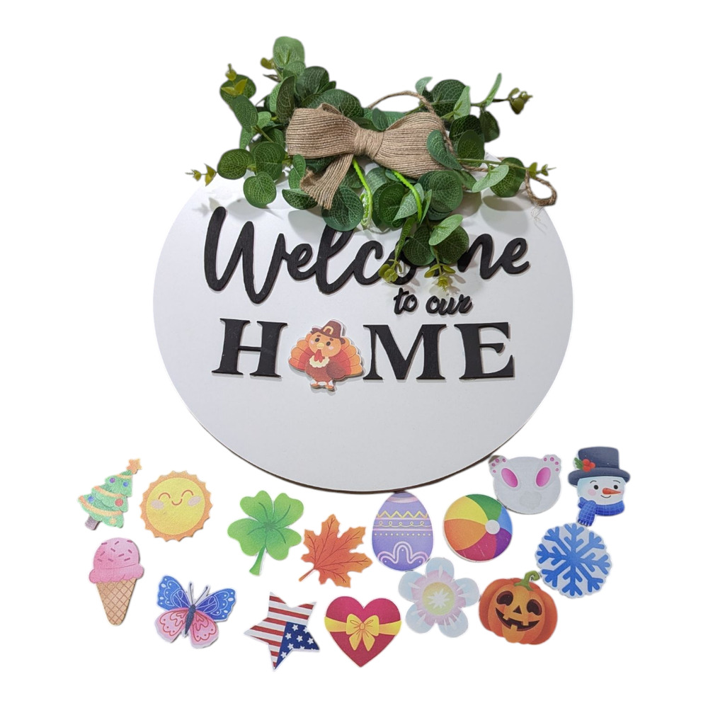 Welcome To Our Home Sign Season Changing New Home Decor Gift